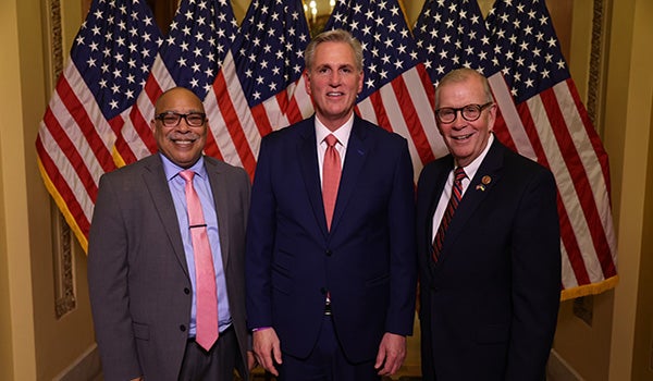 From left: David Johnson, Kevin McCarthy, Tim Walberg. (Submitted)
